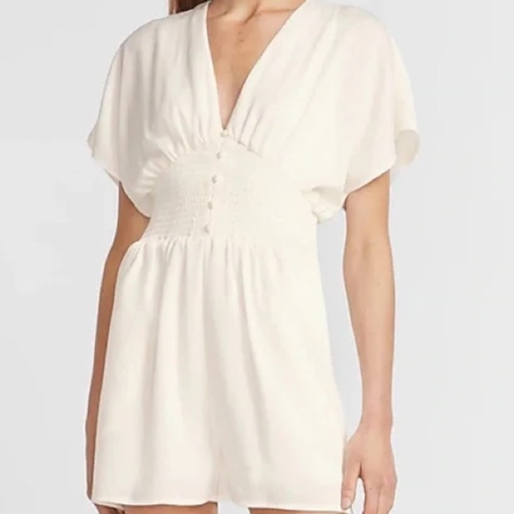 Express white romper women’s size XS